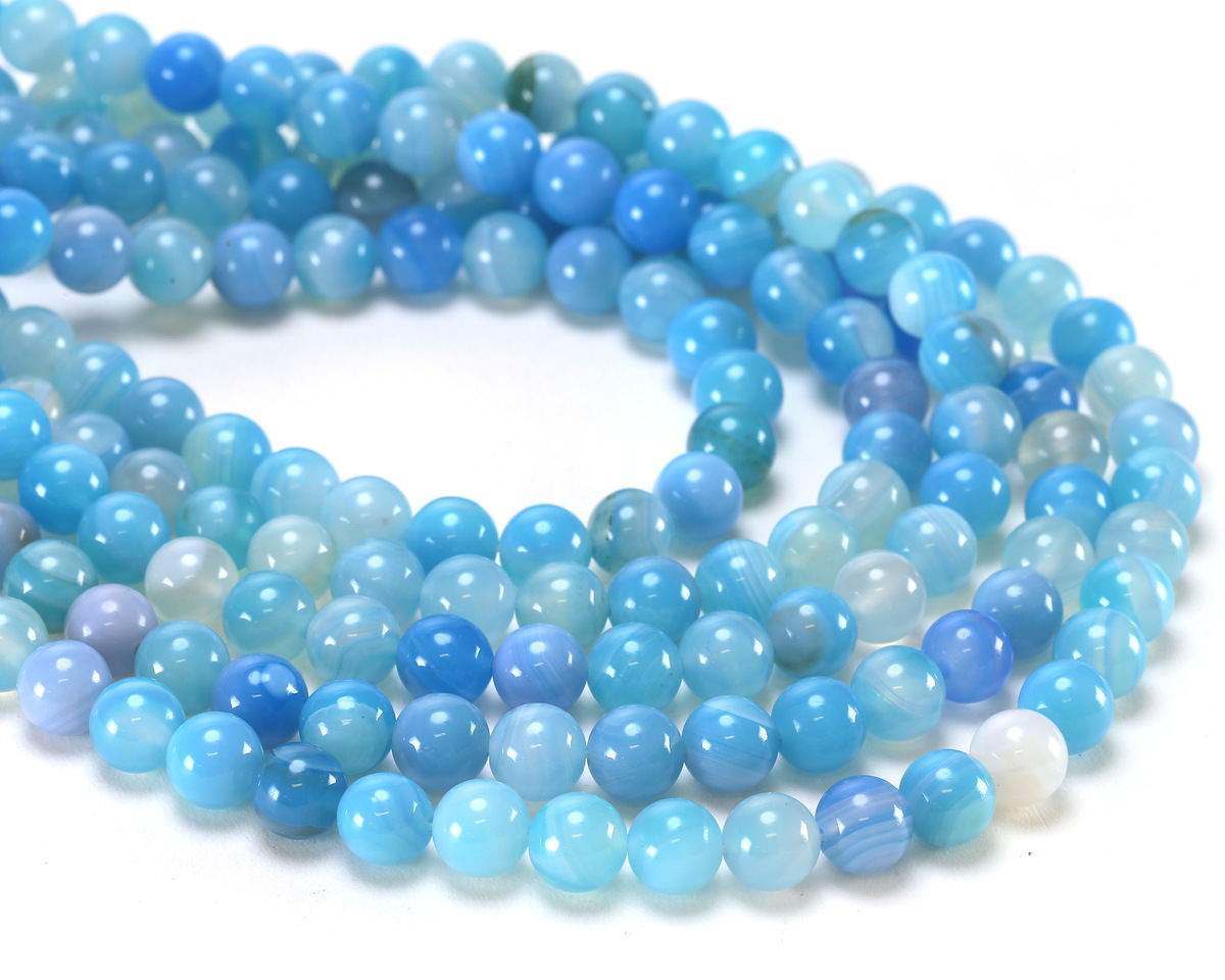 Sea Blues Agate Round 8mm