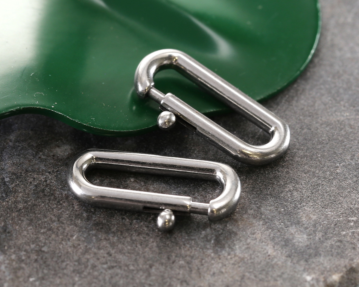 Stainless Steel Large Oval Spring Ring Clasp 8x18mm