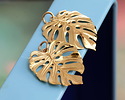Nina Designs Bronze Dimensional Monstera Leaf Focal 20x28mm