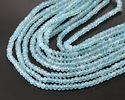 Sky Blue Agate (light) Faceted Rondelle 2x4mm