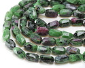 Ruby Zoisite Microfaceted Long Nugget 9x14mm