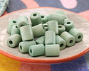 Mykonos Ceramic Seafoam Tube Spacer 9-10x8mm