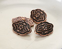 TierraCast Antique Copper (plated) Flower Button 13x18mm