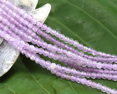 Lavender Moon Quartz (AA) Microfaceted Round 2mm