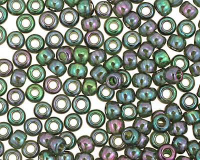 TOHO Gold Lustered Emerald Round 11/0 Seed Bead