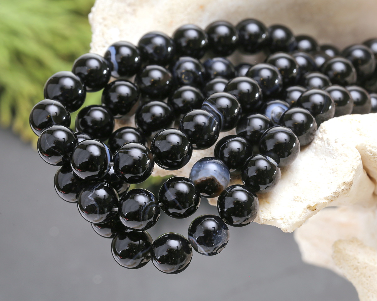 Black Sardonyx Round 8mm