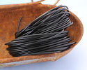 Black Round Greek Leather Cord 1.5mm, 16 feet