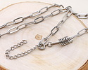Stainless Steel Paperclip Chain, 18" Finished w/ 7 jump rings & 2" extender, 11x4mm links