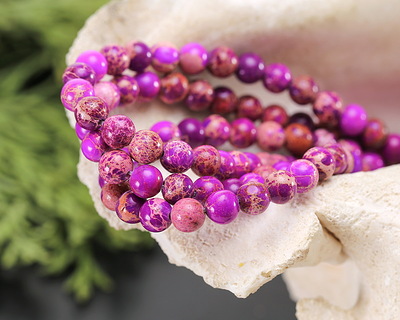 Purple Crazy Lace Calcite Round 6mm