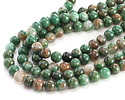 Verdite w/ Quartz Round 10mm