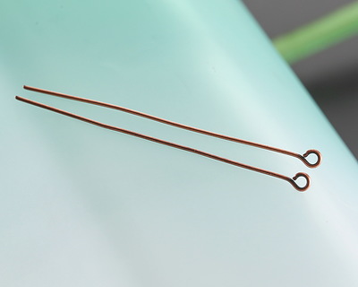 Antique Copper (plated) Eye Pin 2”, 22 gauge