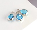 Capri Crystal Teardrop in Silver Finish Bezel 6.5x11.8mm