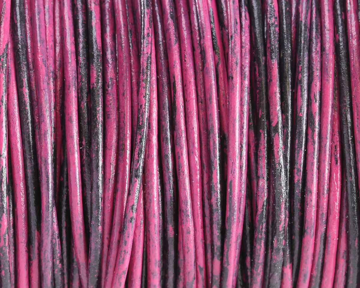 Black Orchid Round Leather Cord 1.5mm