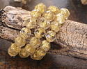 Czech Glass Textured Crystal w/ Gold Lining Chandelier Cut 8mm