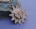 Mykonos Antique Copper (plated) Sun Face Focal 25x29mm
