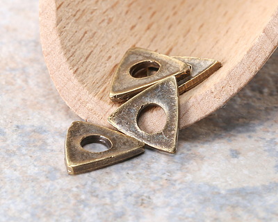 Mykonos Antique Brass (plated) Triangle Washer (large hole) 11mm