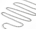 Stainless Steel Figaro Chain, 1.25x1.64mm links, 25ft Spool