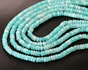 Brazil Amazonite (A) Microfaceted Rondelle 2x4mm