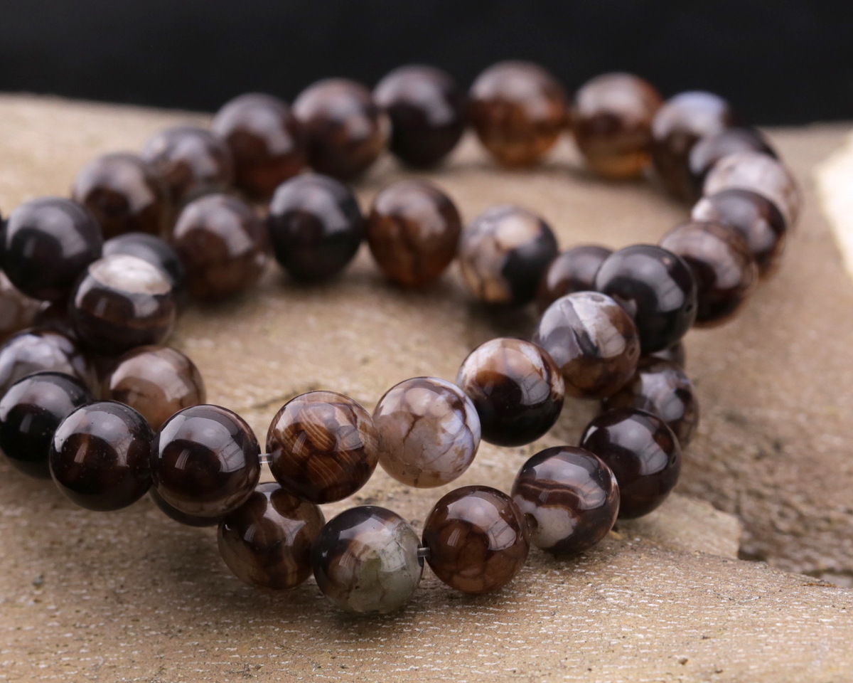 Espresso Agate Round 8mm