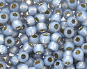 TOHO Permanent Milky Montana Blue (with Silver Lining) Round 8/0 Seed Bead