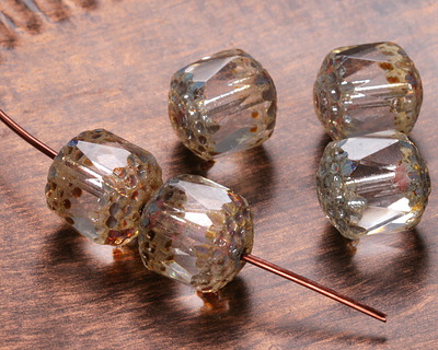 Czech Glass Crystal Picasso Lantern 10mm