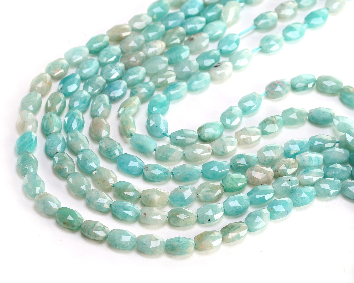 Brazil Amazonite (A) Microfaceted Oval 8x6mm
