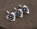 Mykonos Antique Silver (plated) Folksy Heart Focal 11x23mm