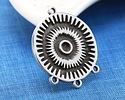 Antique Silver (plated) Radiating Sun 1-3 Chandelier Focal Link 26x32mm