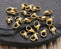Waterproof 18K Gold PVD Plated Stainless Steel Lobster Clasp 12x7mm