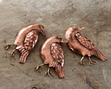 Patricia Healey Antiqued Copper & Brass Raven Pendant 34x60mm