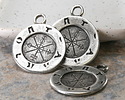 Mykonos Antique Silver (plated) Ancient Astrology Focal 35x44mm