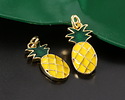 18k Gold (plated) Enamel Pineapple Focal 7.5x15mm