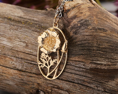 Nina Designs California Poppy Focal 15x31mm