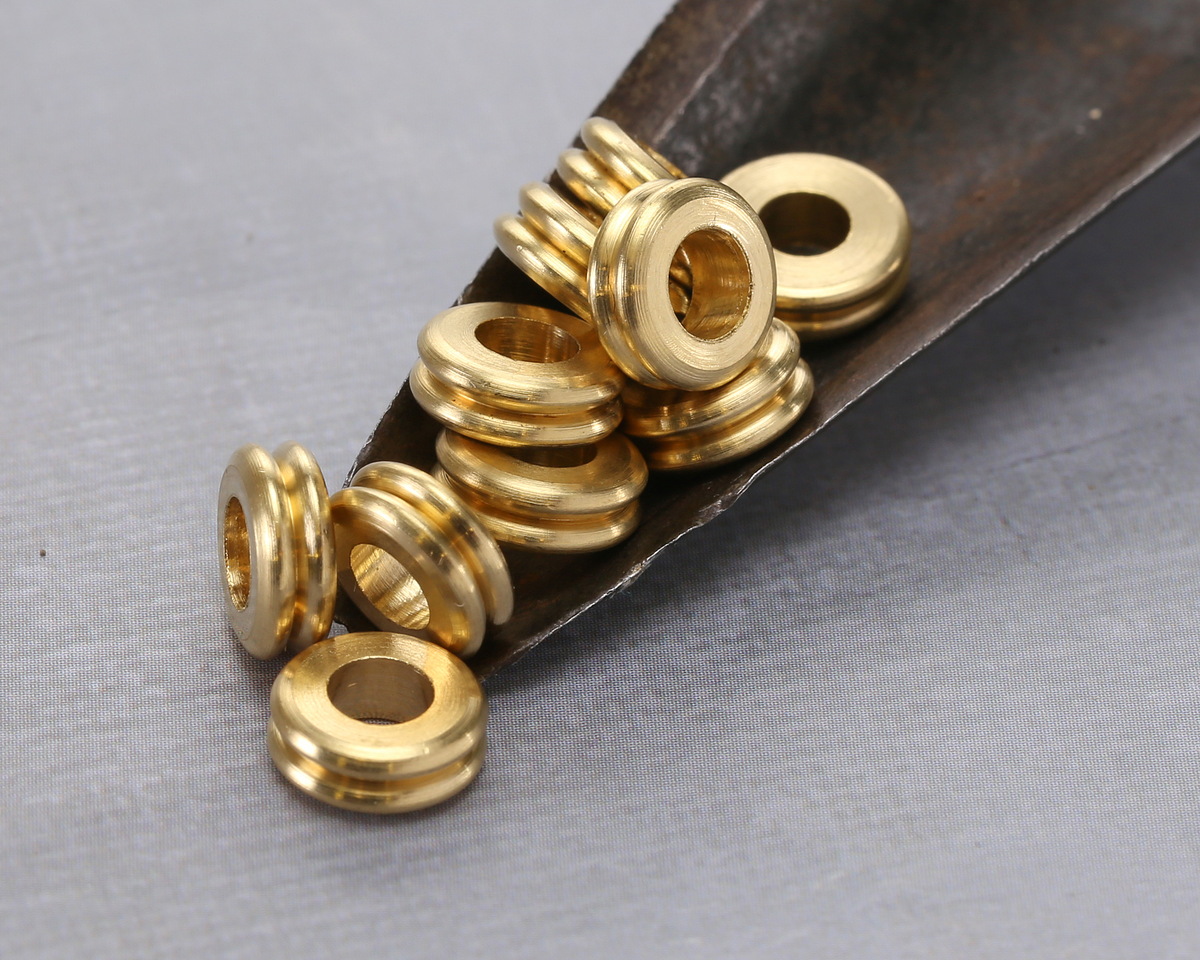 Mykonos Solid Brass Large Hole Yo-Yo 3x8mm