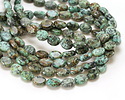 African Turquoise Flat Oval 8x6mm