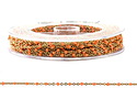 Gold (plated) Stainless Steel Peach Small Cable Chain, 8m spool