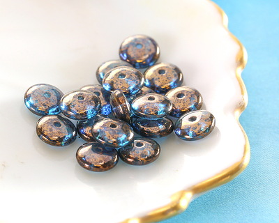 Czech Glass Bronzed Capri Spacer 2x6mm