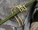 Vintaj Solid Brass Ball Ear Wire 20x11mm