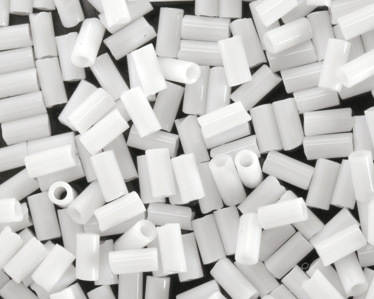 Miyuki Opaque White Bugle Bead 3mm