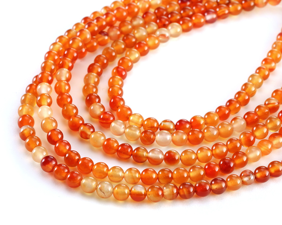 Carnelian (natural-orange) Round 6mm