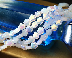 Preciosa Crystal Flat Back White Opal AB and White Opal