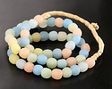 African Recycled Glass (Krobo) Pastel Multi Mix Round 7-9mm
