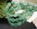Blue Green Quartz Puff Coin 8mm