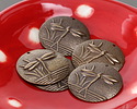 Vintaj Natural Brass Dragonfly Pond Coin 27mm