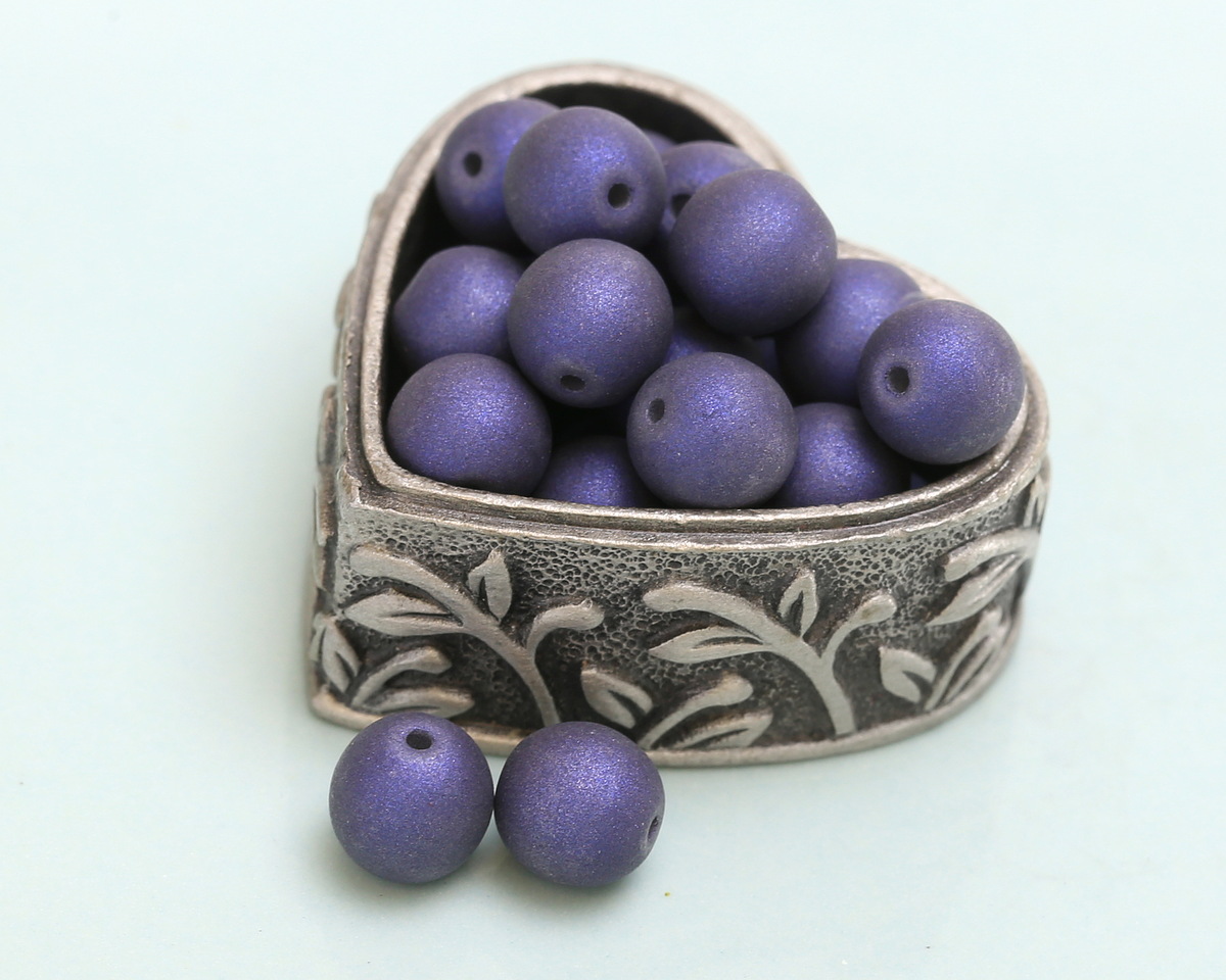 Czech Glass ColorTrends: Moonlight Blue Round 6mm