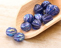 Czech Glass Pacific Blue AB w/ Purple Faceted Melon Round 10mm
