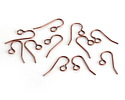Antique Copper (plated) Earwire w/ Loop 20x8mm