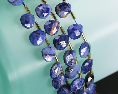 Sodalite Microfaceted Teardrop 8x10mm