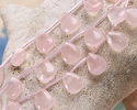 Rose Quartz (A) Puff Teardrop 10x14mm
