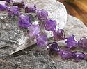 Amethyst Faceted Quatrefoil 13mm